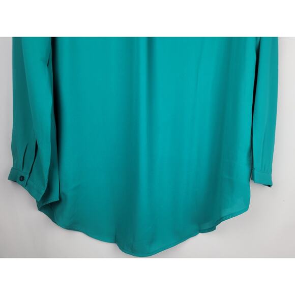 Three Eighty Two Revolve Women's Kiera Peasant Tunic Long Sleeve Teal Size S - Picture 9 of 9